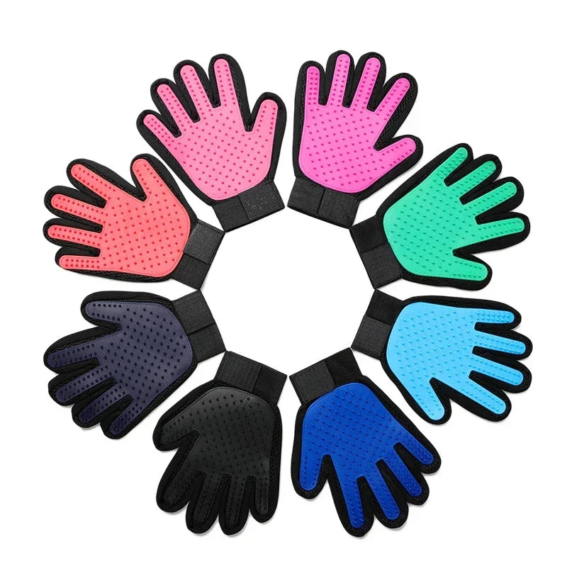 Silicone Cat Grooming Glove – Deshedding & Massage Brush