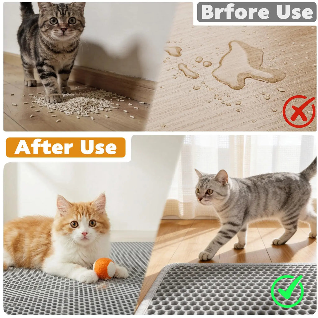Double Layer Waterproof Cat Litter Mat