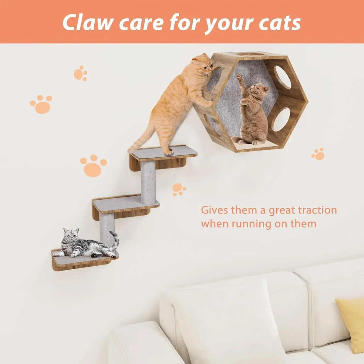 Self-Adhesive Cat Scratching Mat – Trimmable Furniture Protector