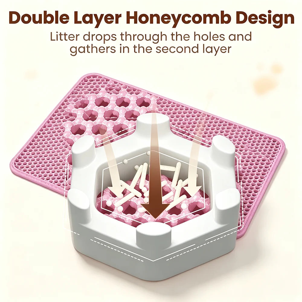 Double Layer Waterproof Cat Litter Mat