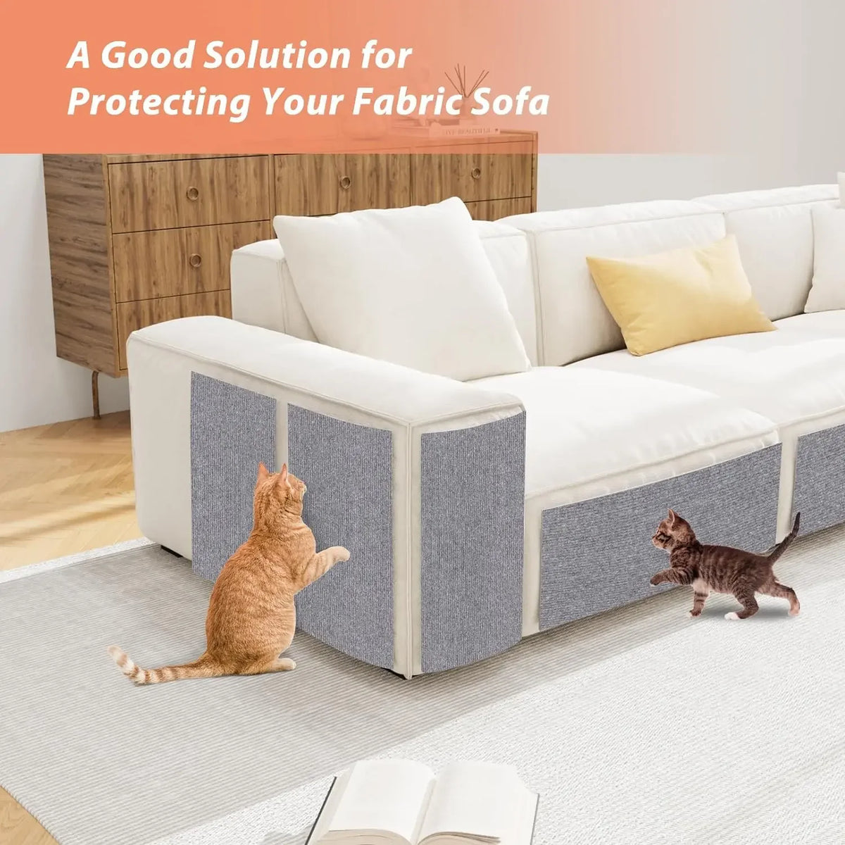 Self-Adhesive Cat Scratching Mat – Trimmable Furniture Protector