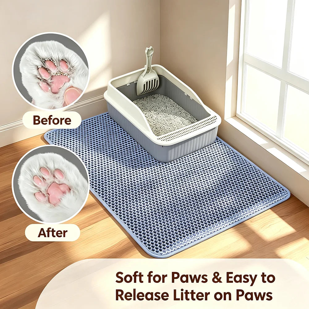 Double Layer Waterproof Cat Litter Mat
