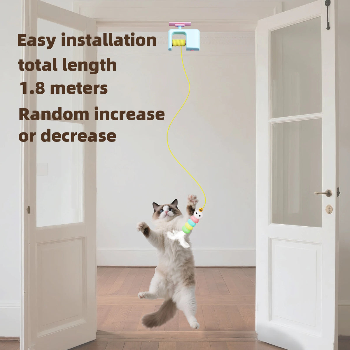 Automatic Cat Toy – Rechargeable Hanging Teaser with Moving Rope