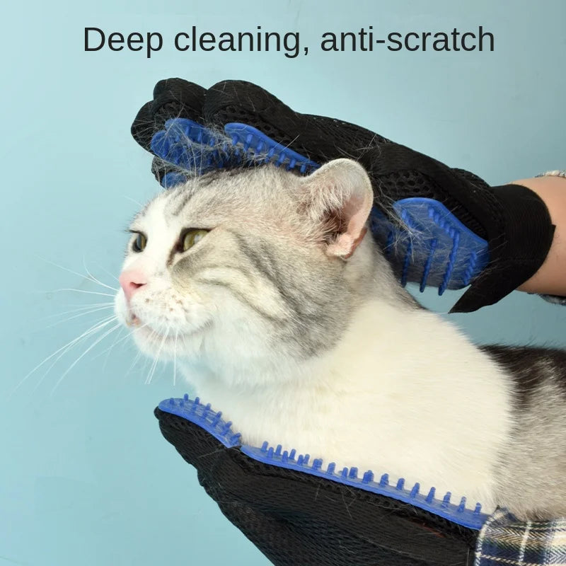 Silicone Cat Grooming Glove – Deshedding & Massage Brush
