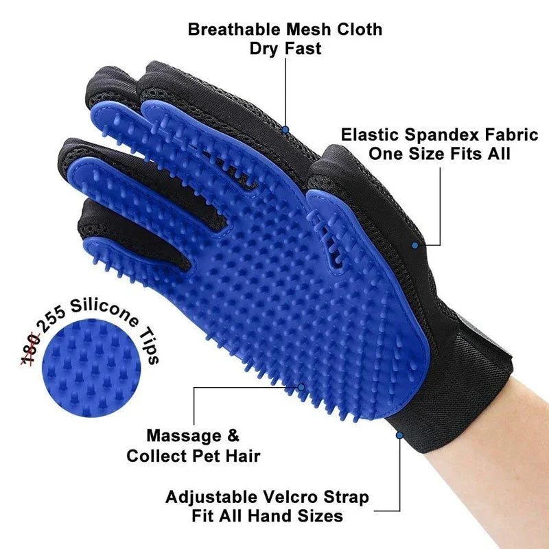 Silicone Cat Grooming Glove – Deshedding & Massage Brush