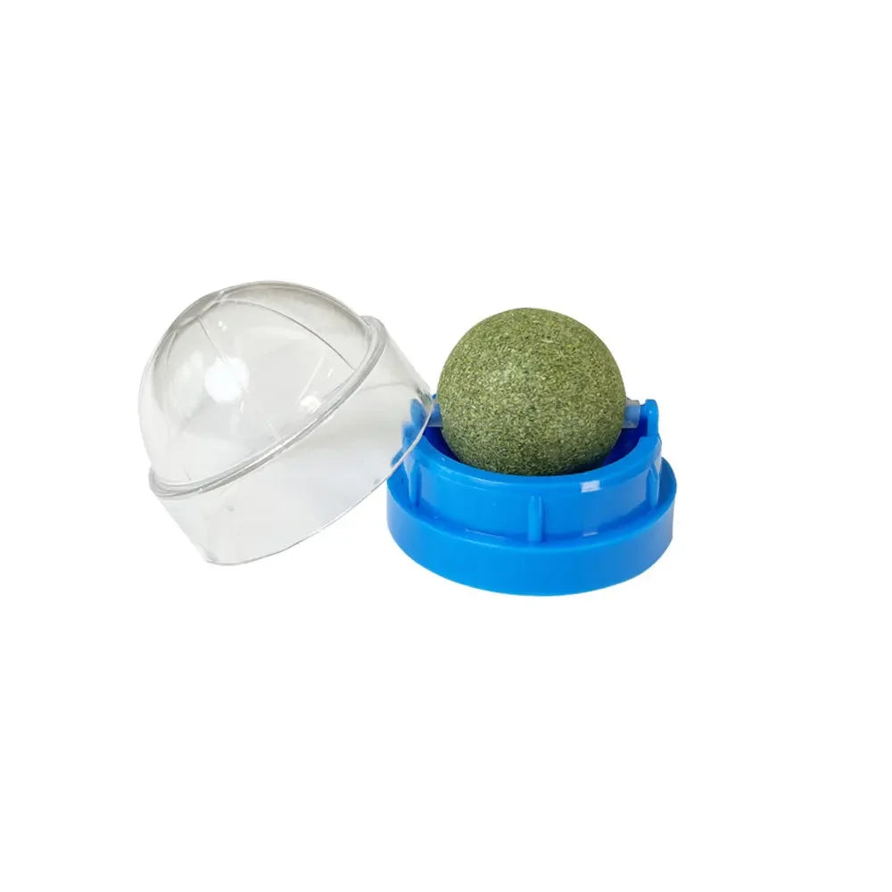 Catnip Ball Toy – Rotating Wall-Mounted Cat Enrichment Toy