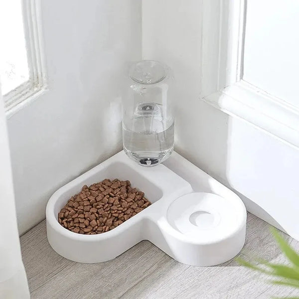 2-in-1 Automatic Cat Food and Water Bowl