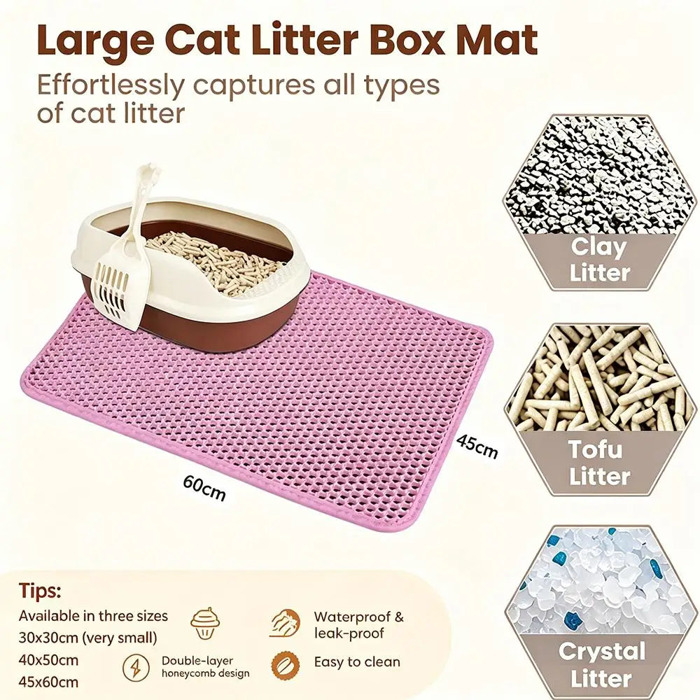 Double Layer Waterproof Cat Litter Mat