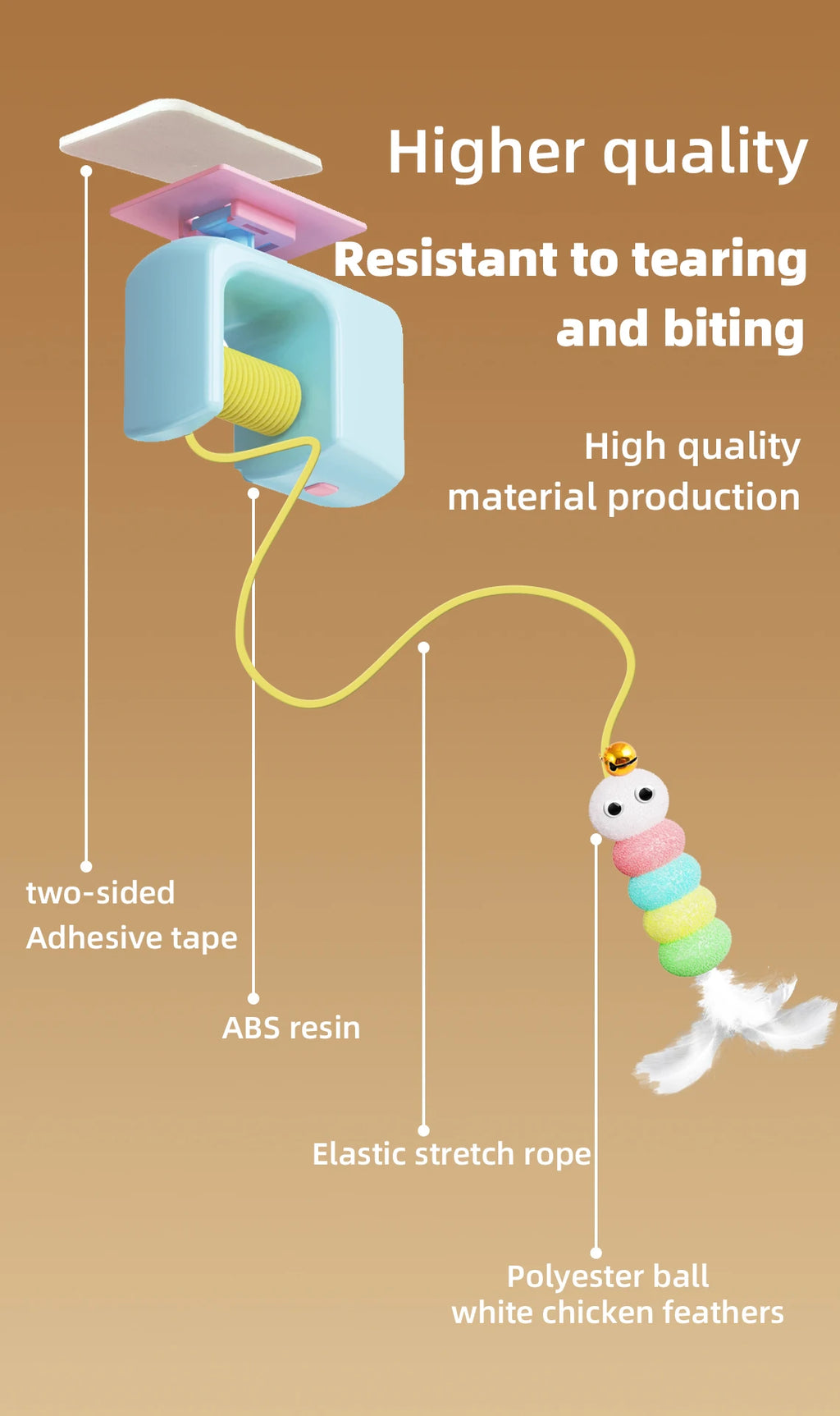 Automatic Cat Toy – Rechargeable Hanging Teaser with Moving Rope