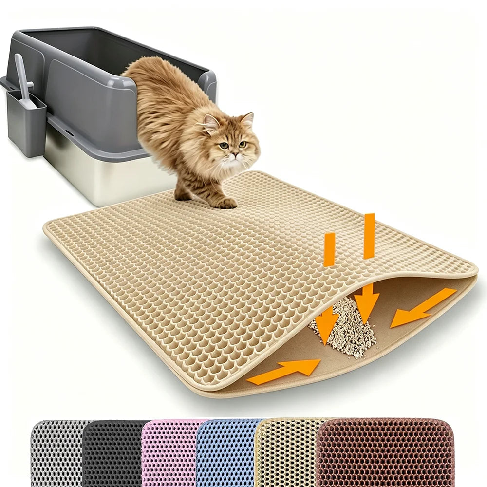 Double Layer Waterproof Cat Litter Mat