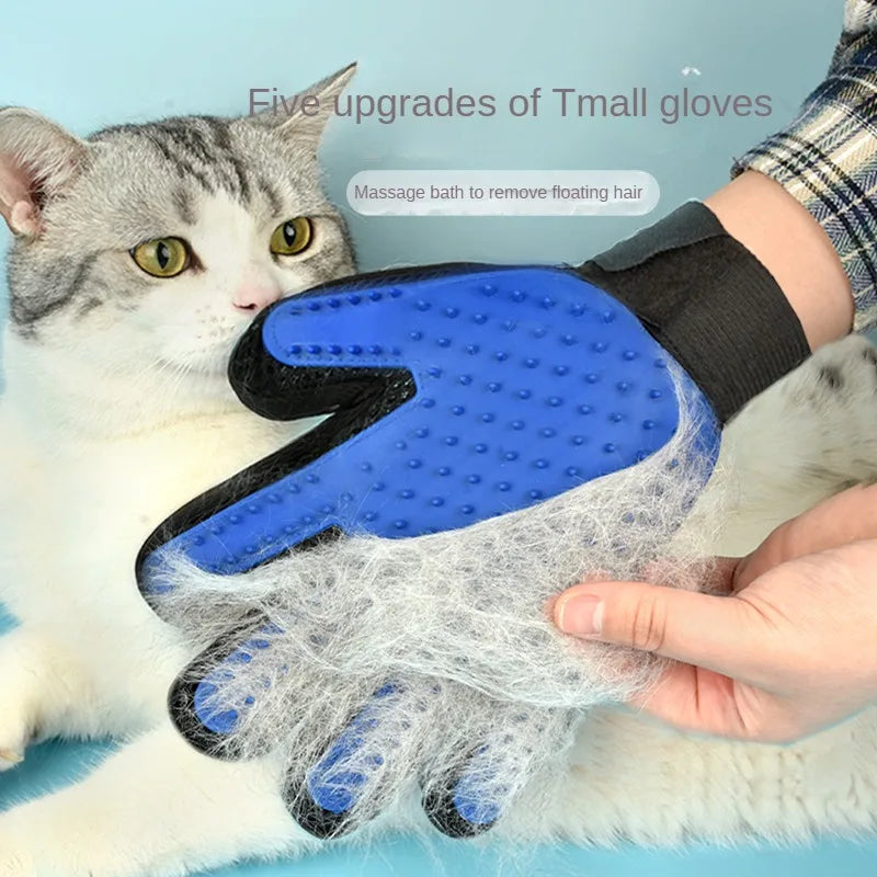 Silicone Cat Grooming Glove – Deshedding & Massage Brush