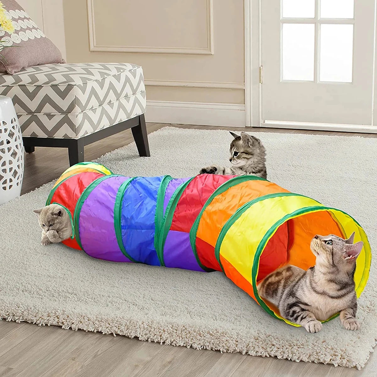 Foldable Cat Tunnel for Indoor Cats