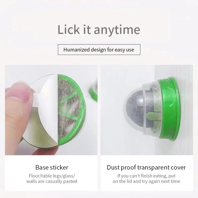 Catnip Ball Toy – Rotating Wall-Mounted Cat Enrichment Toy