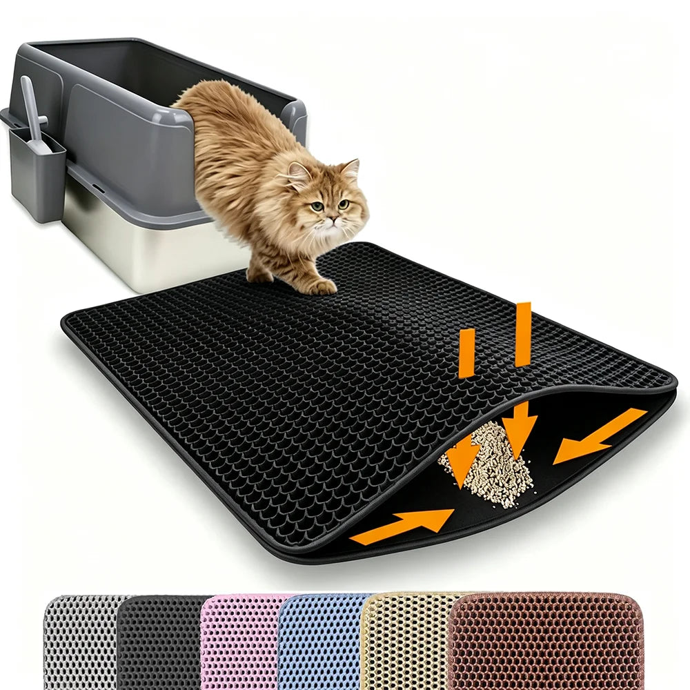 Double Layer Waterproof Cat Litter Mat